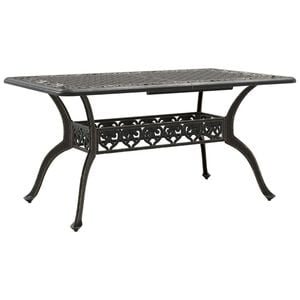 vidaXL ガーデンテーブル ブロンズ 150x90x72cm 鋳造アルミニウム製