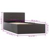 vidaXL 油圧式収納ベッドフレーム グレー 合成皮革製 90x200cm
