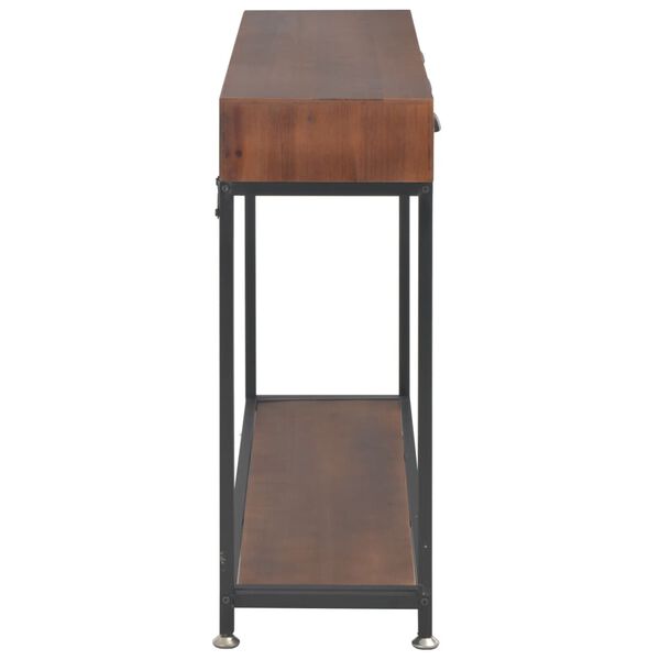 vidaXL コンソールテーブル 引き出し3点付き 120x30x76cm モミ無垢材