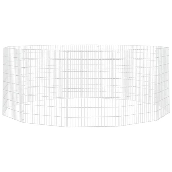 vidaXL 放し飼い動物用囲い 12パネル 54x80 cm 亜鉛メッキ鉄板