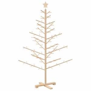 vidaXL 木製クリスマスツリー スタンド付き ナチュラル 150 cm solid pine wood