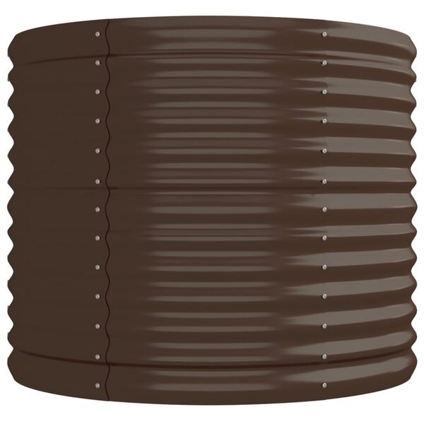 vidaXL ガーデンプランター 亜鉛メッキスチール 224x80x68 cm ブラウン