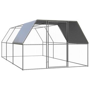 vidaXL 屋外鶏用ケージ 3x6x2 m 亜鉛メッキ鋼製