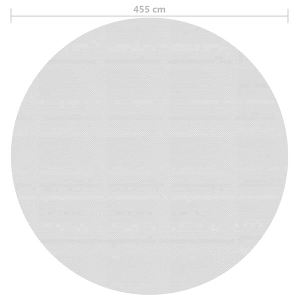 vidaXL フローティング ソーラープールフィルム PE製 455 cm グレー