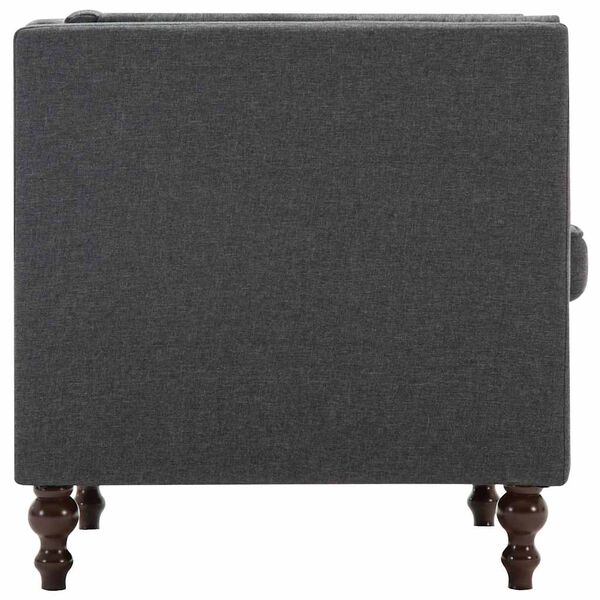 vidaXL アームチェア ダークグレー 布製