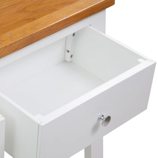 vidaXL コンソールテーブル 83x30x73cm オーク無垢材