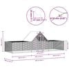 vidaXL 鶏小屋 6x2x2m 亜鉛メッキ鋼製