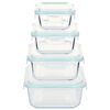 vidaXL 食品保存容器 16点 ガラス製