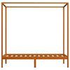 vidaXL ベッドフレーム キャノピー付き ハニーブラウン パイン無垢材 90x200cm