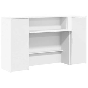 vidaXL 受付デスク ホワイト 180x50x103.5 cm エンジニアードウッド