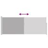 vidaXL 引き込み式サイドオーニング 120x300cm グレー
