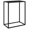 vidaXL コンソールテーブル ブラック 60x35x75cm 強化ガラス製
