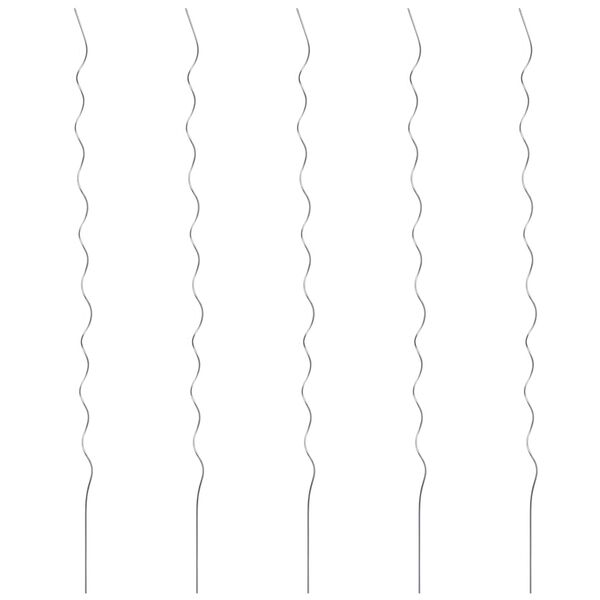 vidaXL スパイラル型 植物支柱 110cm 亜鉛メッキ鋼製 5点