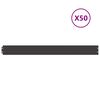 vidaXL 芝生エッジング 50枚入り ブラック 10x103 cm 冷間圧延鋼
