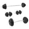 vidaXL バーベル＆ダンベル プレートセット付 120kg