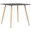 vidaXL ダイニングテーブル グレー＆オーク 80.5x80.5x73cm MDF