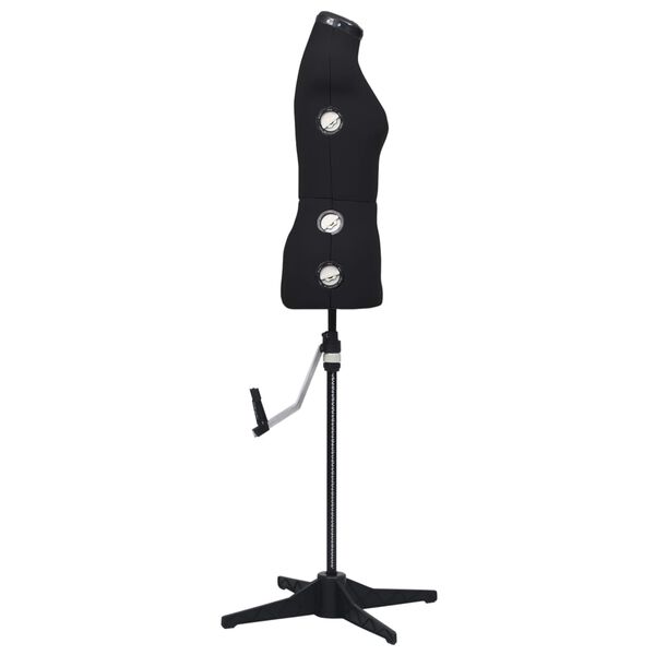 vidaXL 調整可能 ドレスフォーム 人台 女性 ブラック S サイズ33-40