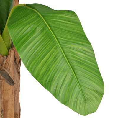 vidaXL 人工観葉植物 バナナの木 ポット付き 250 cm グリーン