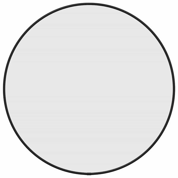 vidaXL ウォールミラー ブラック 直径50 cm 円形