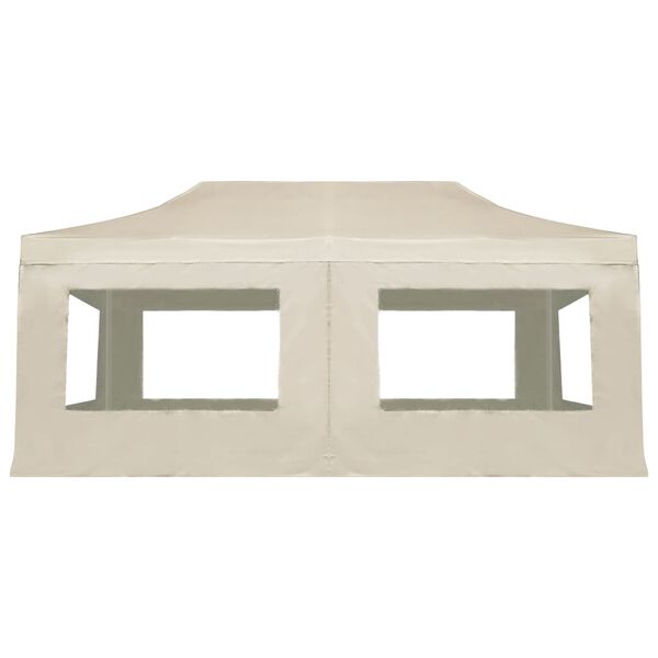 vidaXL プロ仕様 折りたたみ式パーティーテント ウォール付き アルミ製 6x3m クリーム