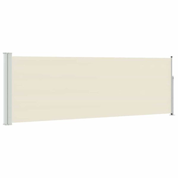 vidaXL パティオ用 引き込み式サイドオーニング 100x300cm クリーム