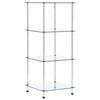 vidaXL 4段 棚 透明 40x40x100cm 強化ガラス製