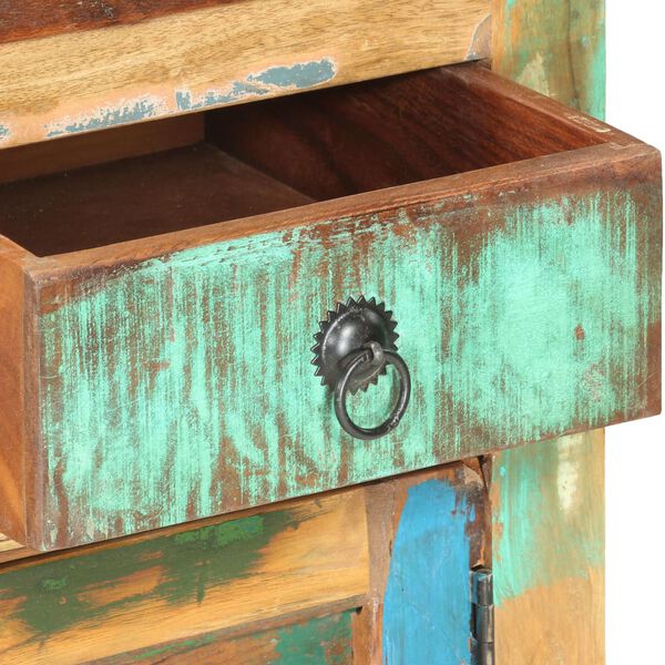 vidaXL サイドボード 70x35x65cm 無垢の再生木材