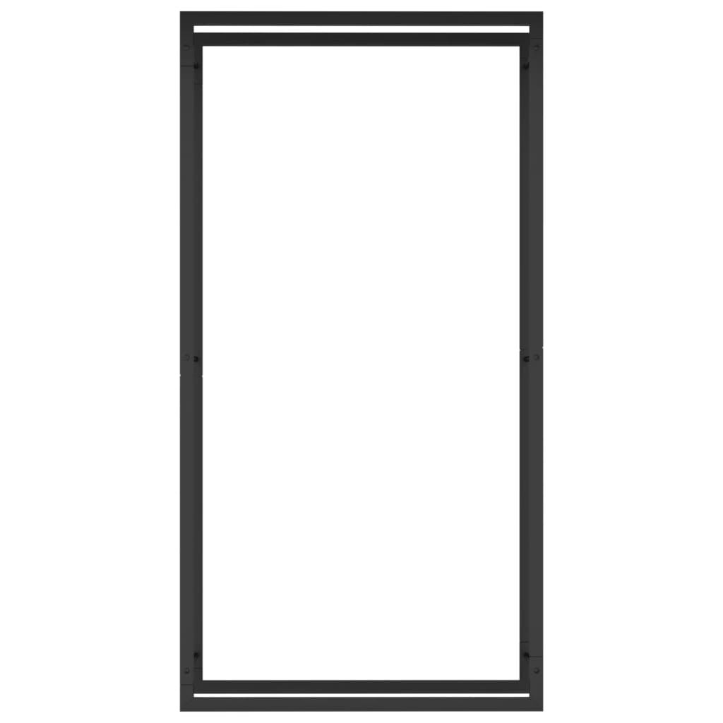 薪ラック マットブラック 80x28x154cm スチール製 : Cizuho 薪ラック マットブラック 80x28x154cm スチール製 : DIY・工具・ガーデン