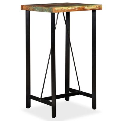 vidaXL バーテーブル 無垢の再生木材 60x60x107cm