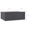 vidaXL 壁面取付型ナイトチェスト 2個 灰色 40x30x15cm エンジニアリングウッド