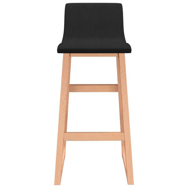 vidaXL バースツール 2点 ブラック 布製