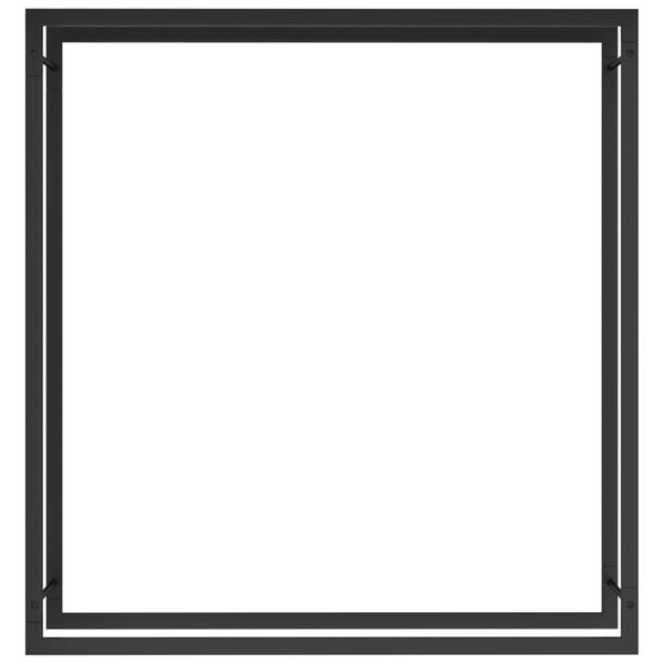 vidaXL 薪ラック マットブラック 110x28x116cm スチール製