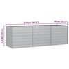 vidaXL ガーデンレイズドベッド 240x80x77 cm 亜鉛メッキ鋼製 シルバー