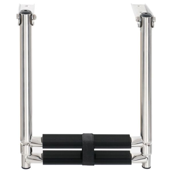 vidaXL 折りたたみ乗船はしご 2段 ステンレススチール製