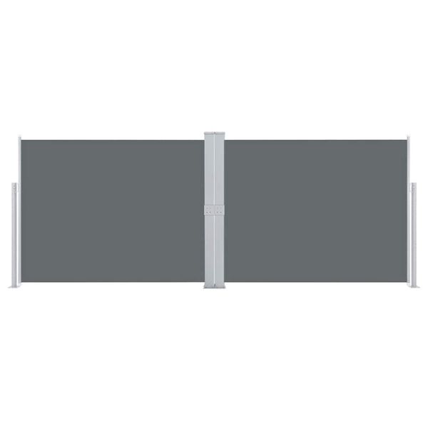 vidaXL 引き込み式サイドオーニング アントラシート 140x1000 cm