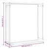 vidaXL 薪ラック マットブラック 110x28x116cm スチール製