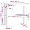 vidaXL コンソールテーブル 80x40x75 cm 無垢材 パイン材