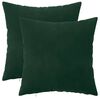 vidaXL クッションカバー 2 pcs HEERLEN ダークグリーン 40 x 40 cm ベルベット