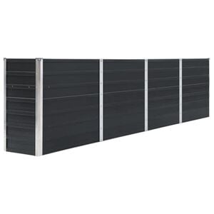 vidaXL ガーデンレイズドベッド 320x40x77cm 亜鉛メッキ鋼製 アントラシート