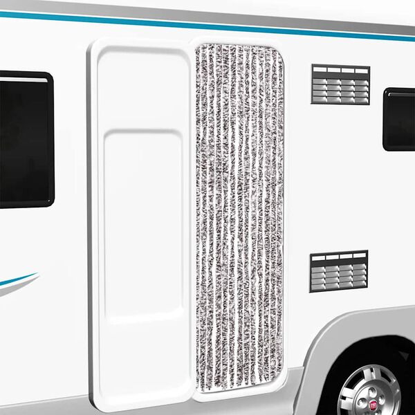 vidaXL 虫よけカーテン ブラウン＆ベージュ 56x200cm シェニール