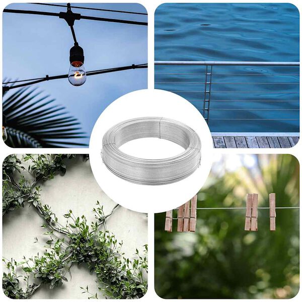 vidaXL フェンス結束ワイヤー 250m 3.8mm スチール製