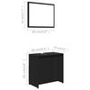 vidaXL バスルーム家具3点セット ブラック エンジニアリングウッド (802652+802670)