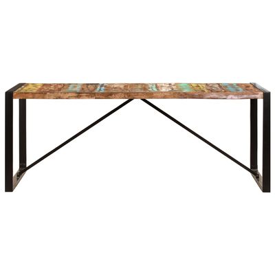 vidaXL ダイニングテーブル 無垢の再生木材 200x100x75cm