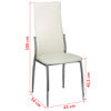 vidaXL ダイニングチェア 6点 合成皮革製 ホワイト