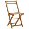 vidaXL 折りたたみビストロ3点セット クッション付き アカシア無垢材