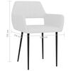 vidaXL ダイニングチェア 2点 ホワイト 布製