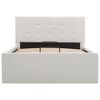 vidaXL 油圧式収納ベッドフレーム ホワイト 合成皮革製 90x200cm