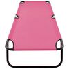 vidaXL 折りたたみサンラウンジャー スチール製 ピンク