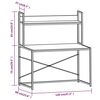 vidaXL パソコンデスク ブラック＆オーク 120x60x138cm