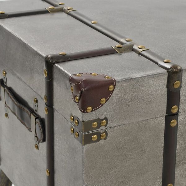 vidaXL コーヒーテーブル MDF＆アルミ製 102x51x47.5cm